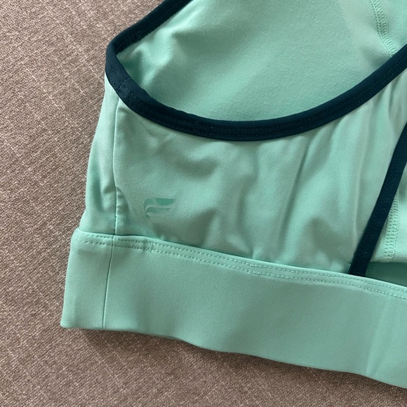 Fabletics Ella High Impact Teal Sports Bra - Size M - Picture 4 of 5